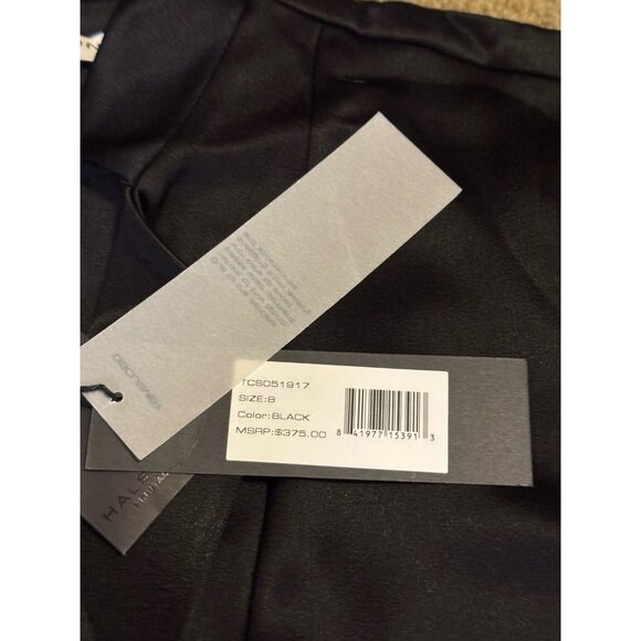 NWT HALSTON Black Satin Tuxedo Blazer Dress $375 Party Cocktail Holiday Formal 8 - Picture 6 of 13